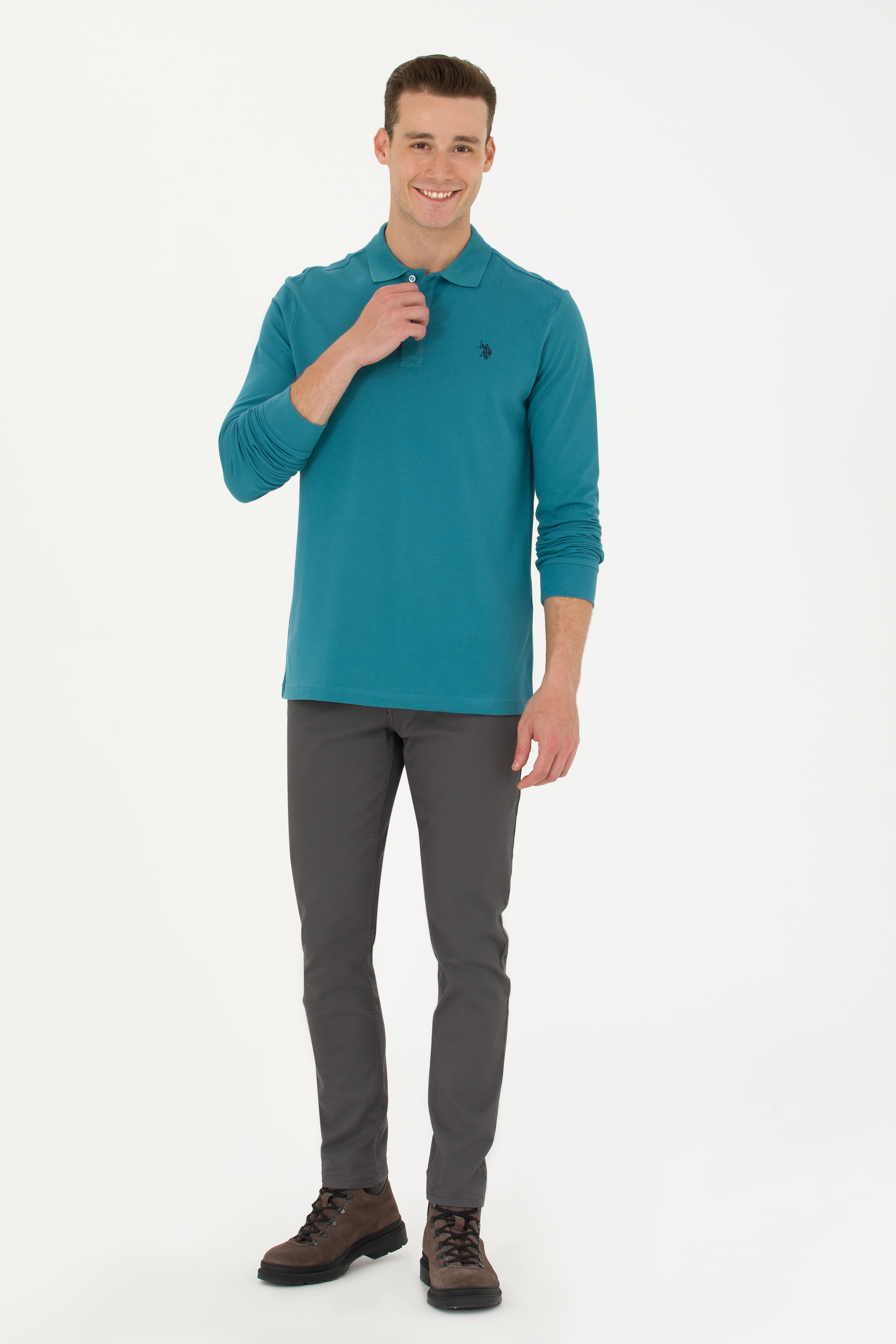 Erkek Petrol Basic Sweatshirt
