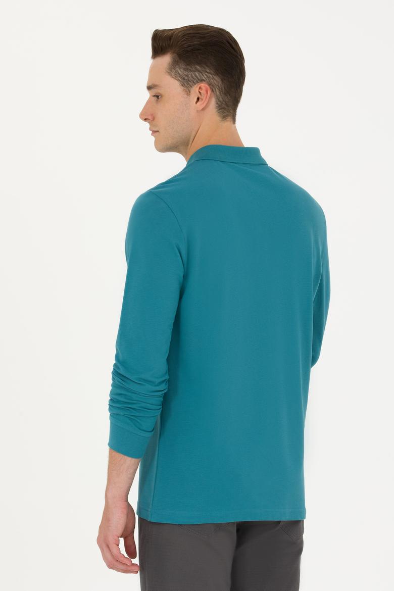 Erkek Petrol Basic Sweatshirt - 50269405217