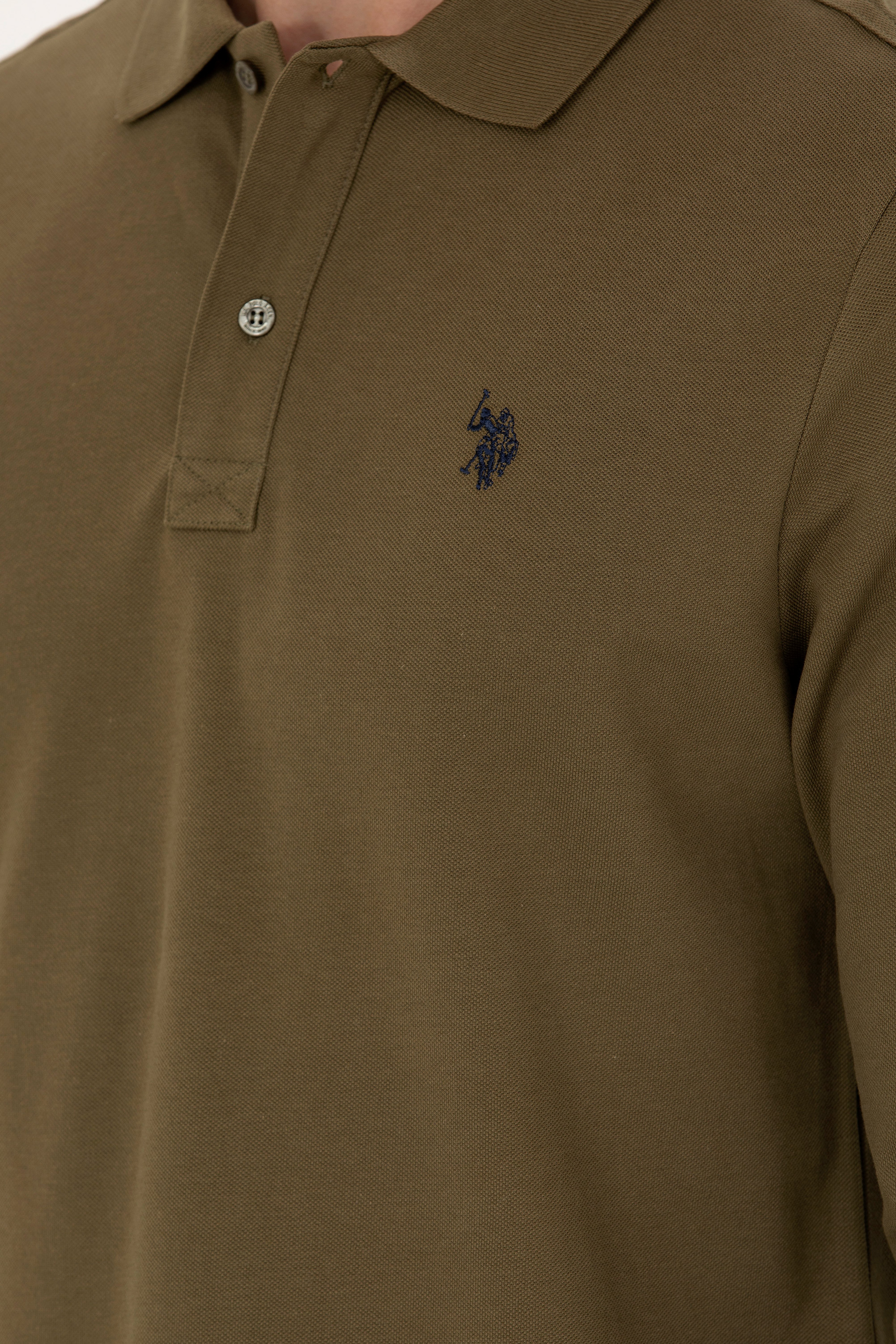 Erkek Haki Basic Sweatshirt - Image 7