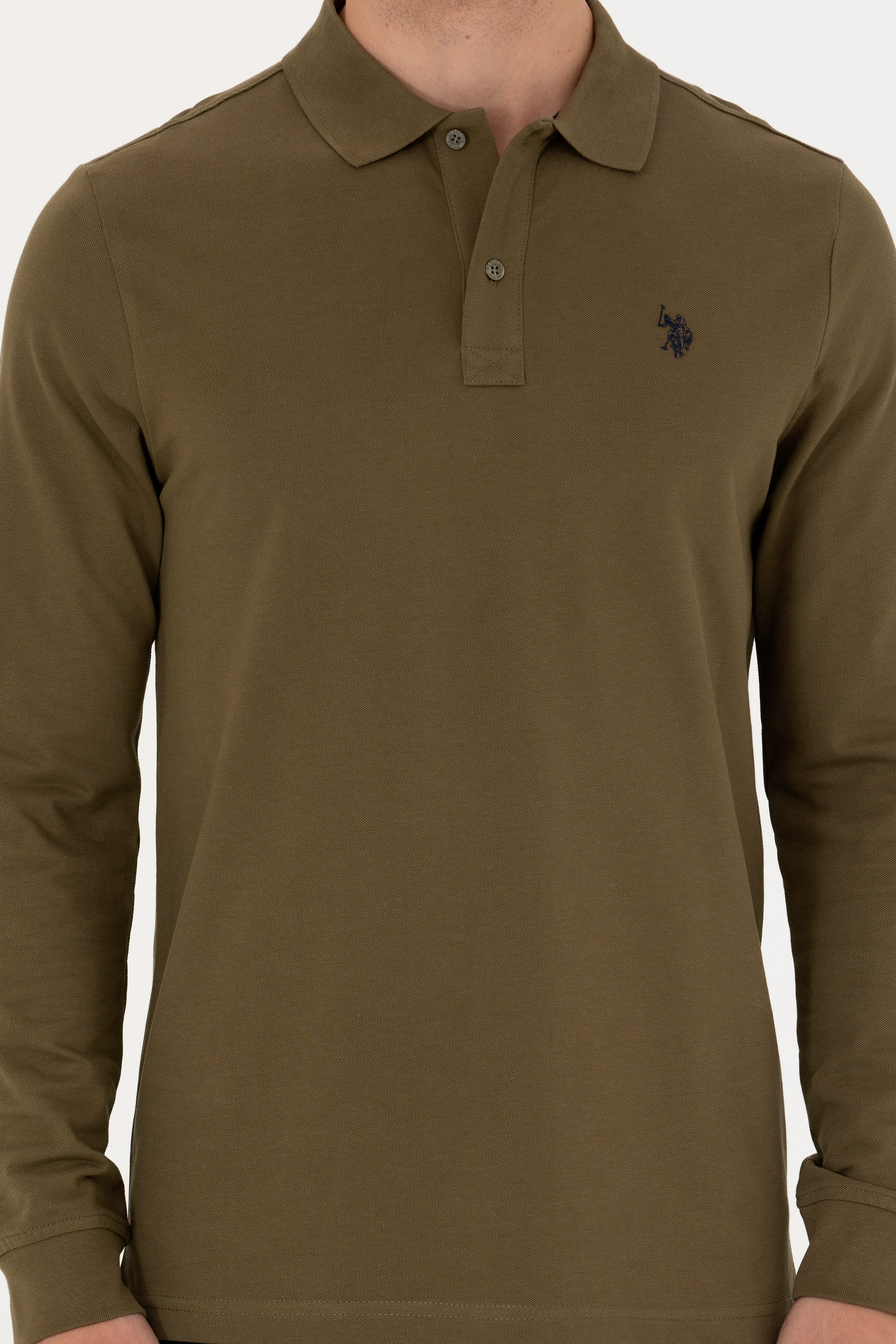 Erkek Haki Basic Sweatshirt - Image 6