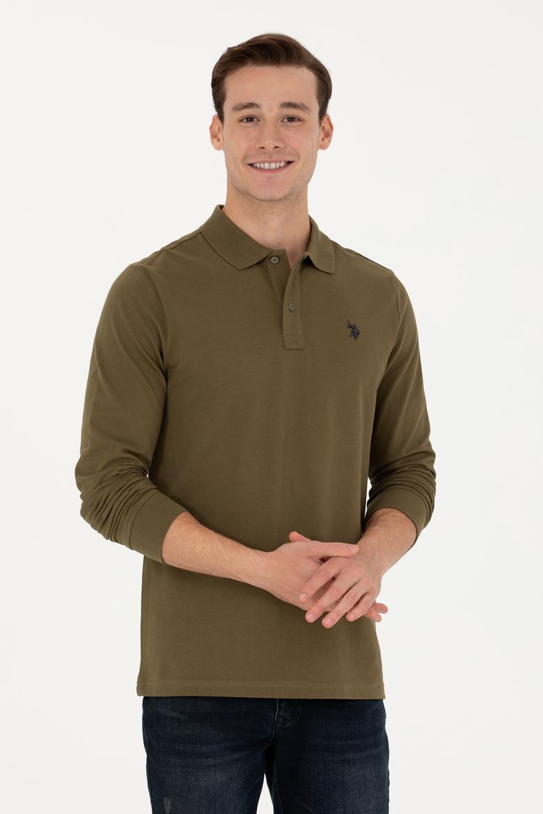 Erkek Haki Basic Sweatshirt