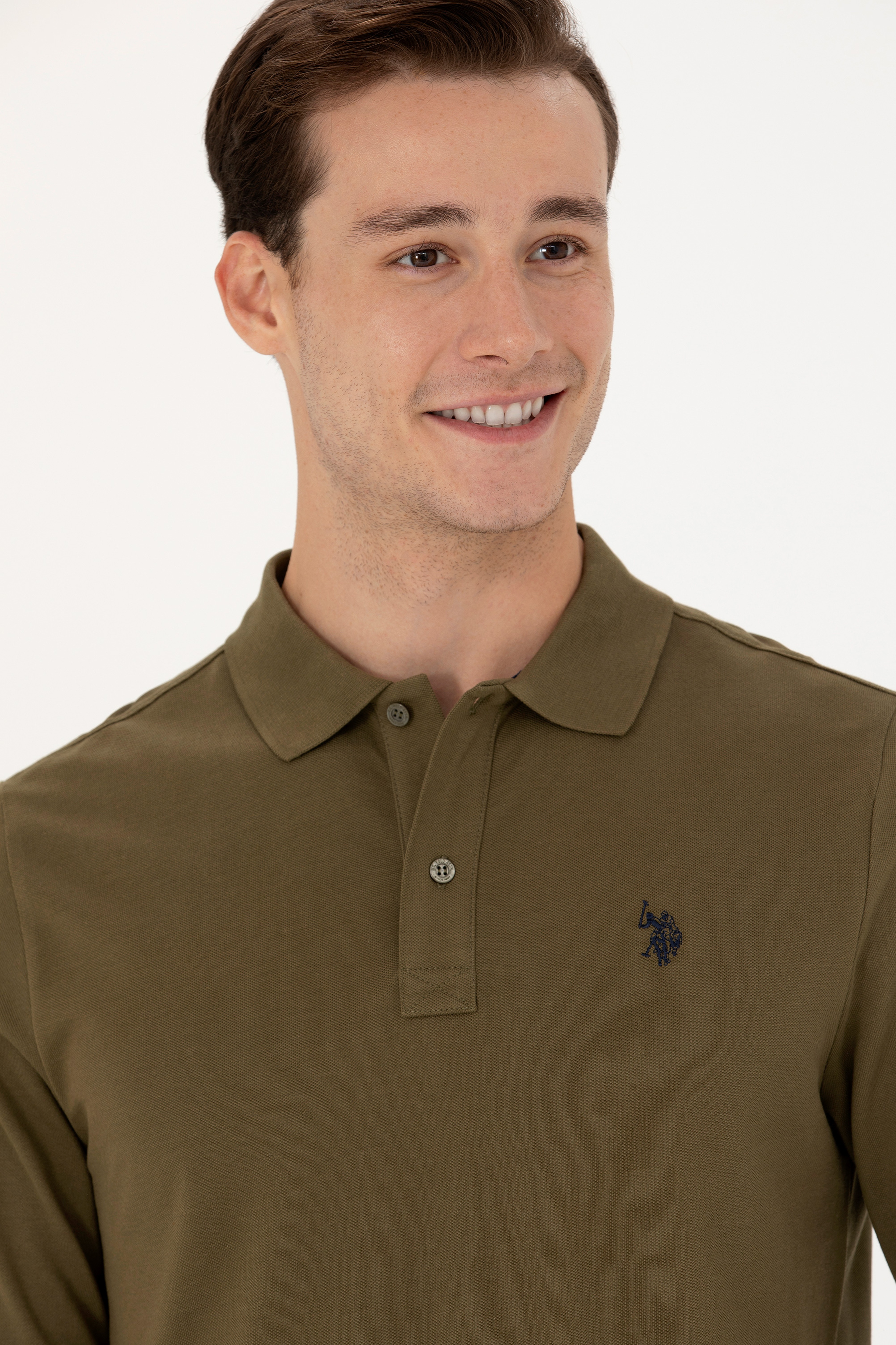 Erkek Haki Basic Sweatshirt