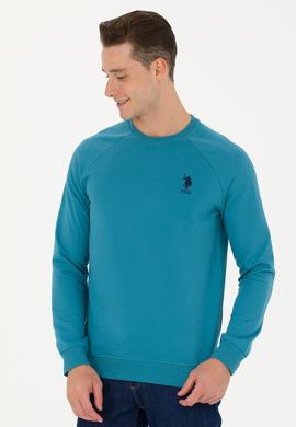 Erkek Petrol Basic Sweatshirt - 50269412167