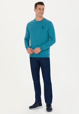 Erkek Petrol Basic Sweatshirt - 50269412167