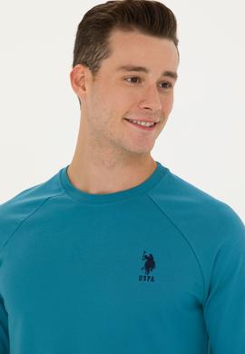 Erkek Petrol Basic Sweatshirt - 50269412167