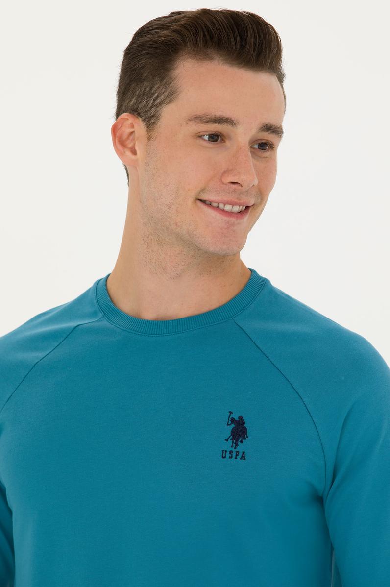 Erkek Petrol Basic Sweatshirt