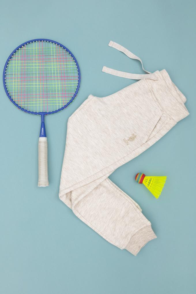 Kız Çocuk Bej Melanj Eşofman Altı