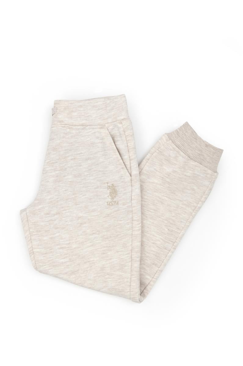 Kız Çocuk Bej Melanj Eşofman Altı