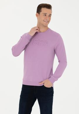 Erkek Lila Basic Sweatshirt - 50269402171