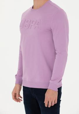 Erkek Lila Basic Sweatshirt - 50269402171