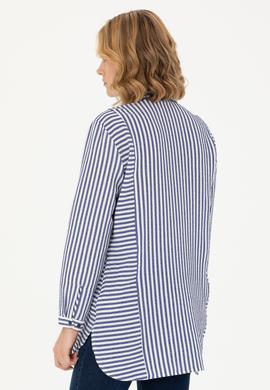 Kadın Lacivert Uzun Kollu Gömlek - 50271506002