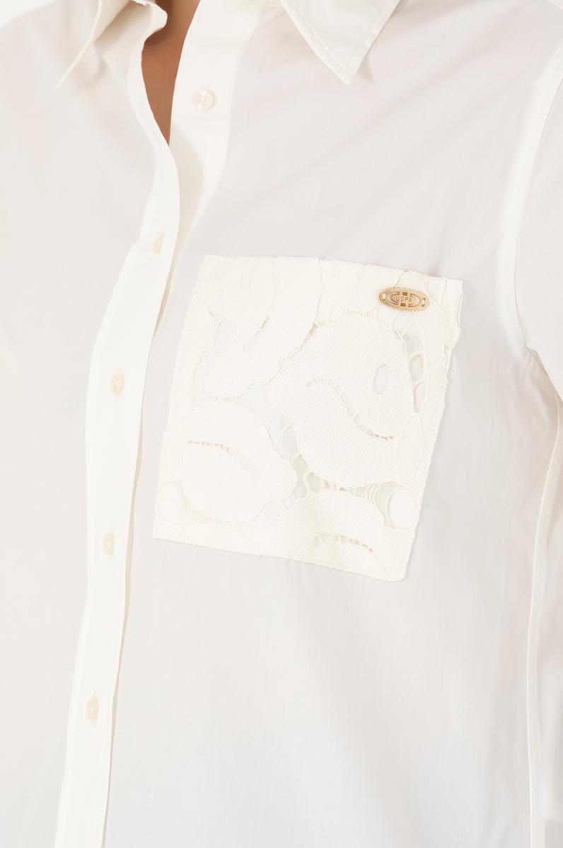 Kadın Ekru Uzun Kollu Gömlek