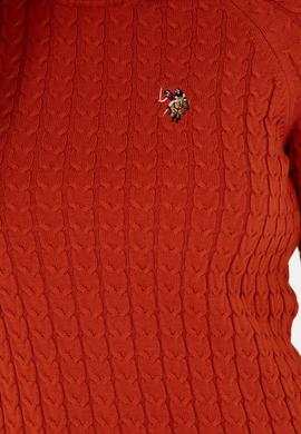 Kadın Kiremit Bisiklet Yaka Basic Kazak - 50269010051