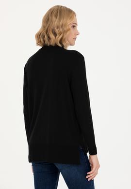 Kadın Siyah Balıkçı Yaka Basic Kazak - 50269012005