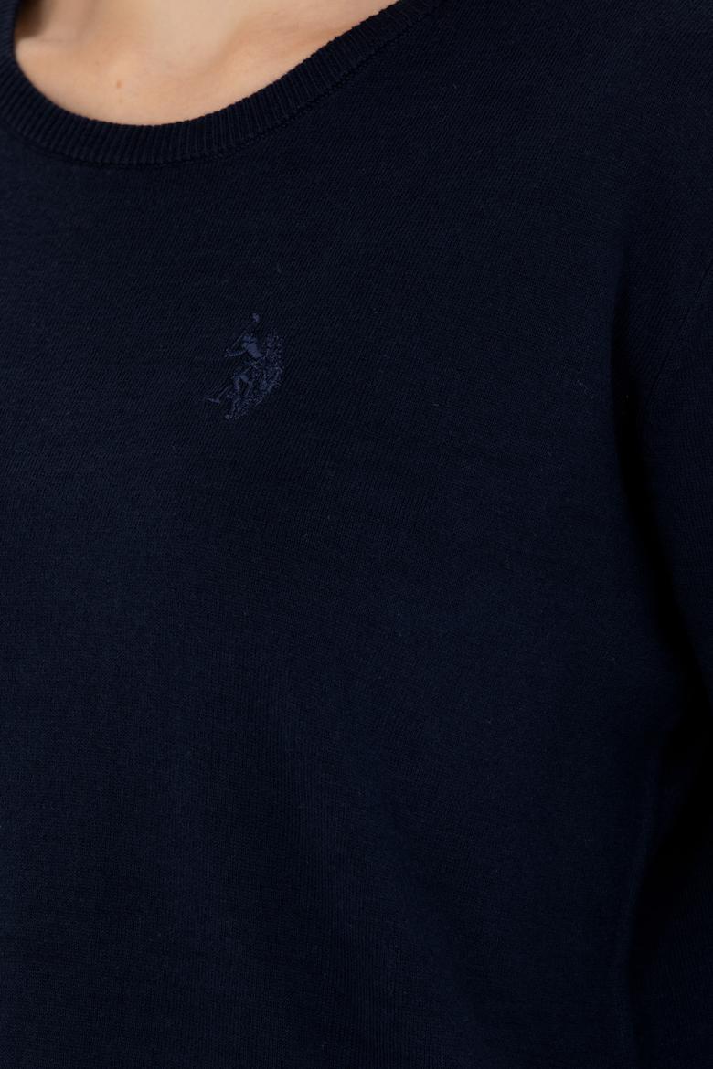 Kadın Lacivert Bisiklet Yaka Basic Kazak - 50269015005