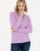 Kadın Lila V Yaka Basic Kazak