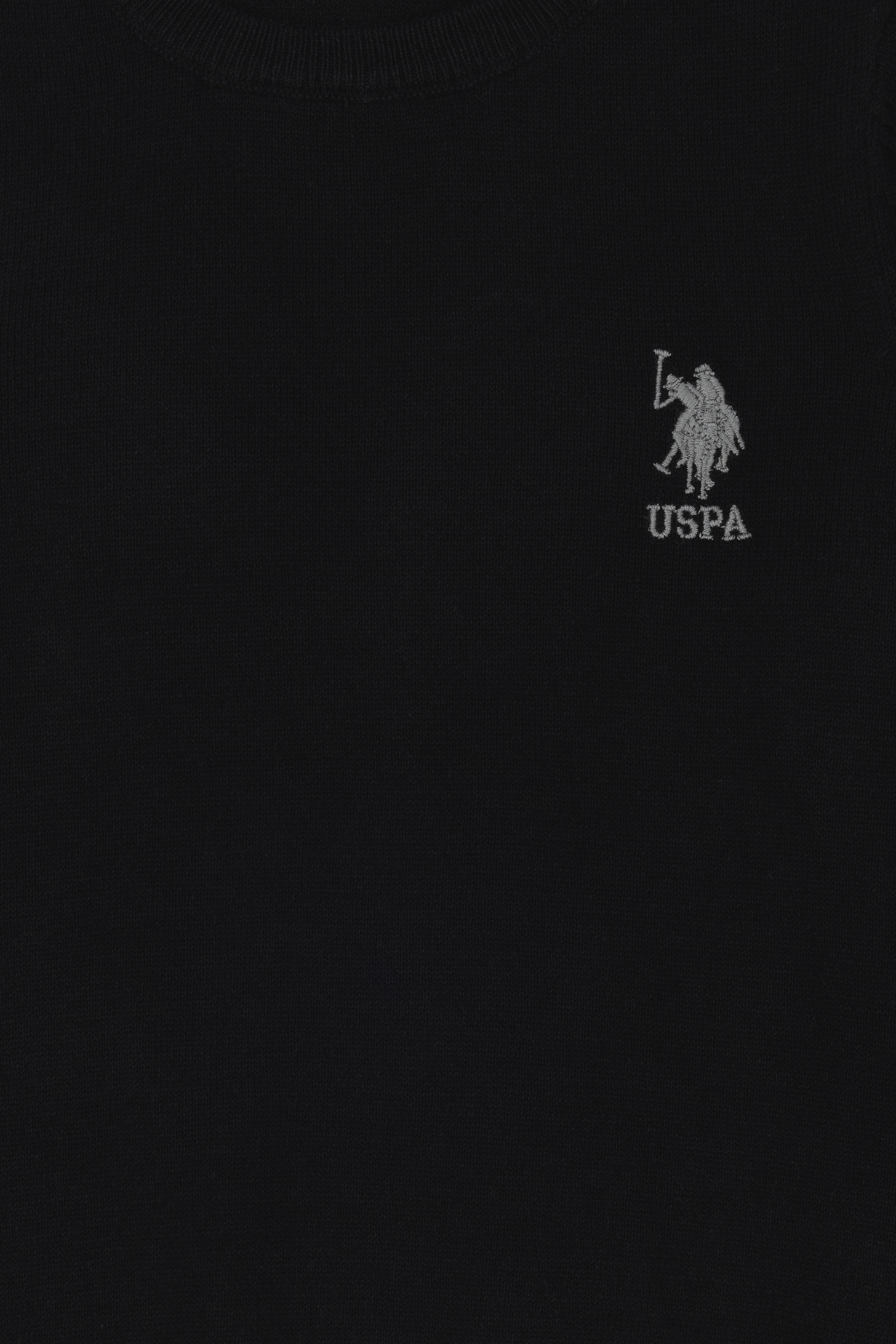 ژاکت بافتنی مشکی ساده اندامی پسرانه یو اس پولو | U.S. Polo Assn. - تصویر 3