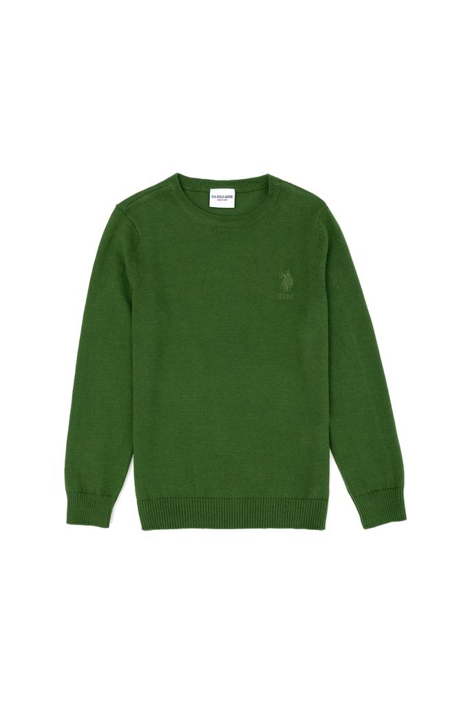 Erkek Çocuk Yeşil Basic Kazak