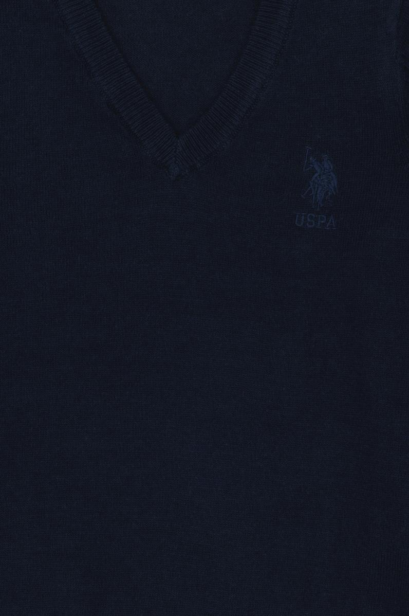 Erkek Çocuk Lacivert V Yaka Basic Kazak