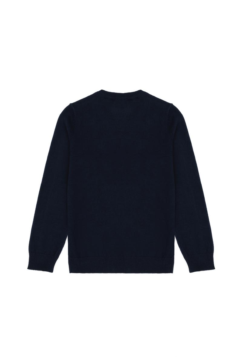 Erkek Çocuk Lacivert V Yaka Basic Kazak