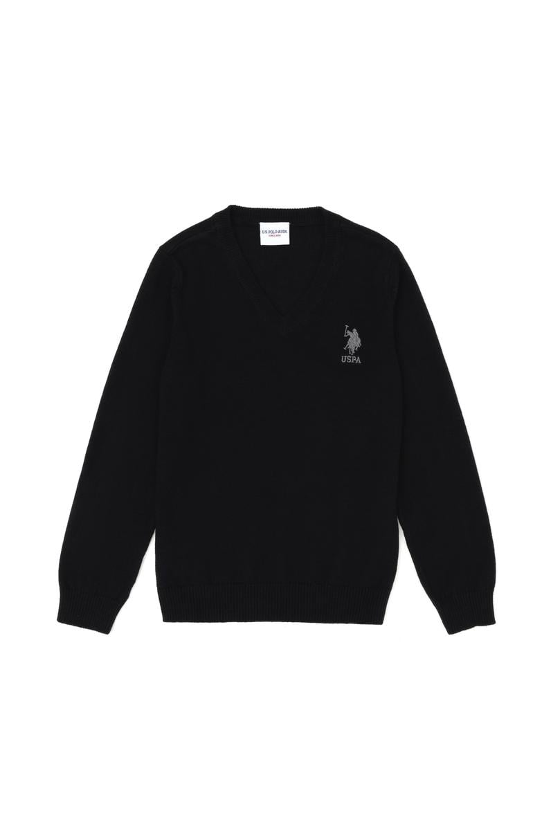 Erkek Çocuk Siyah Basic Kazak