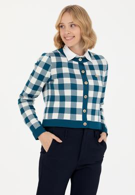 Kadın Petrol Triko Hırka - 50269487009