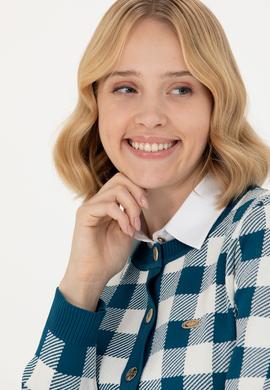 Kadın Petrol Triko Hırka - 50269487009