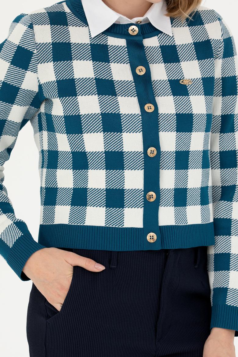 Kadın Petrol Triko Hırka - 50269487009