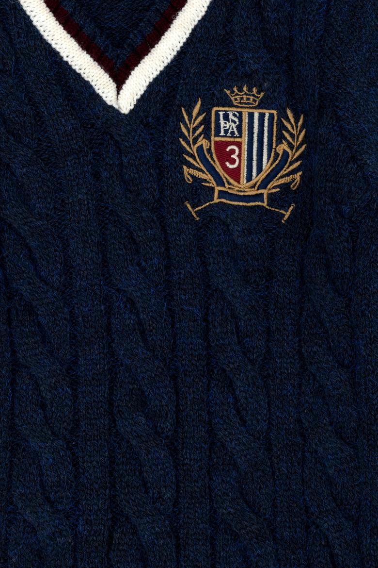 Erkek Çocuk Lacivert V Yaka Kazak - 50271367020