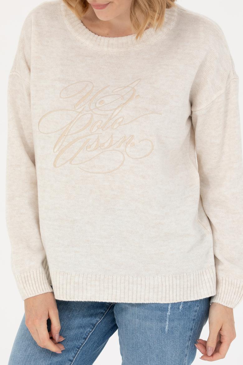 Kadın Krem Bisiklet  Yaka  Kazak - 50272035030