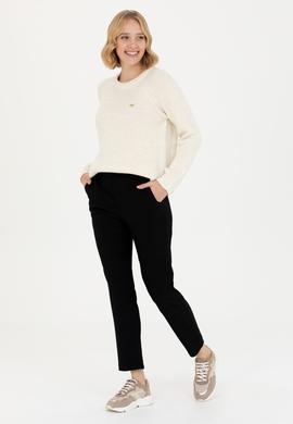 Kadın Krem Bisiklet Yaka  Kazak - 50272045012