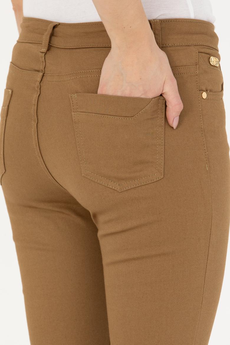 Kadın Açık Haki Kanvas Pantolon - 50272078034