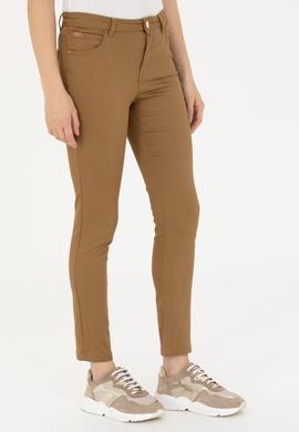 Kadın Açık Haki Kanvas Pantolon - 50272078034