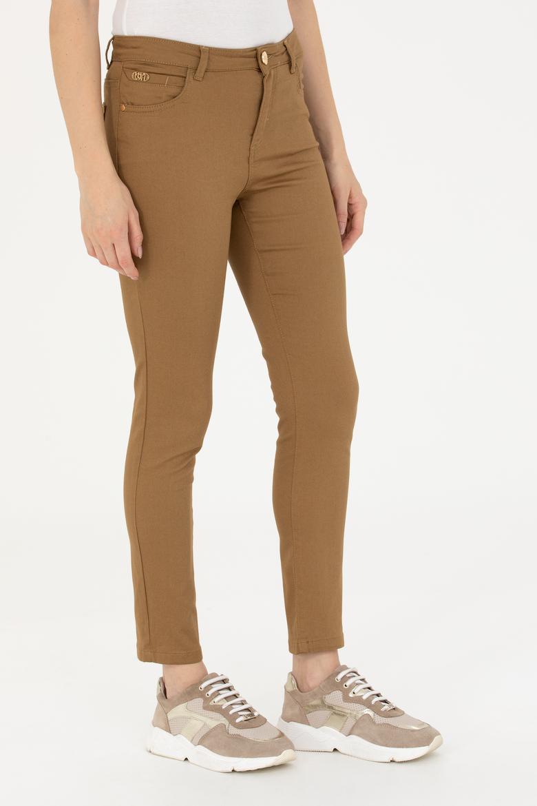 Kadın Açık Haki Kanvas Pantolon - 50272078034