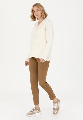 Kadın Açık Haki Kanvas Pantolon - 50272078034