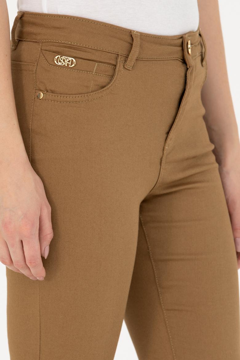 Kadın Açık Haki Kanvas Pantolon - 50272078034