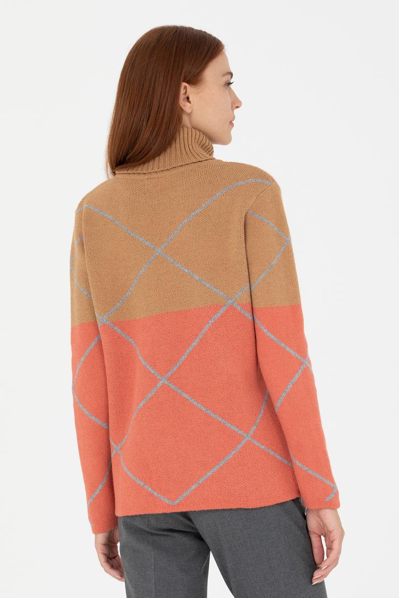 Kadın Kum Balıkçı Yaka Kazak - 50272044032