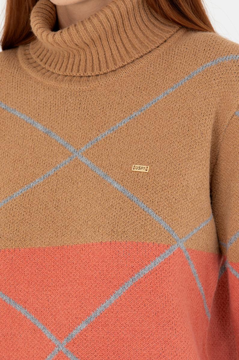 Kadın Kum Balıkçı Yaka Kazak