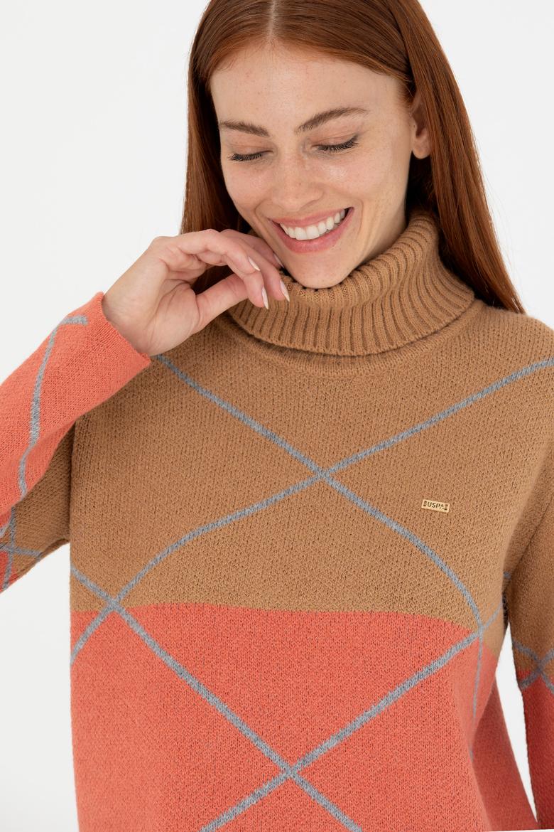 Kadın Kum Balıkçı Yaka Kazak - 50272044032