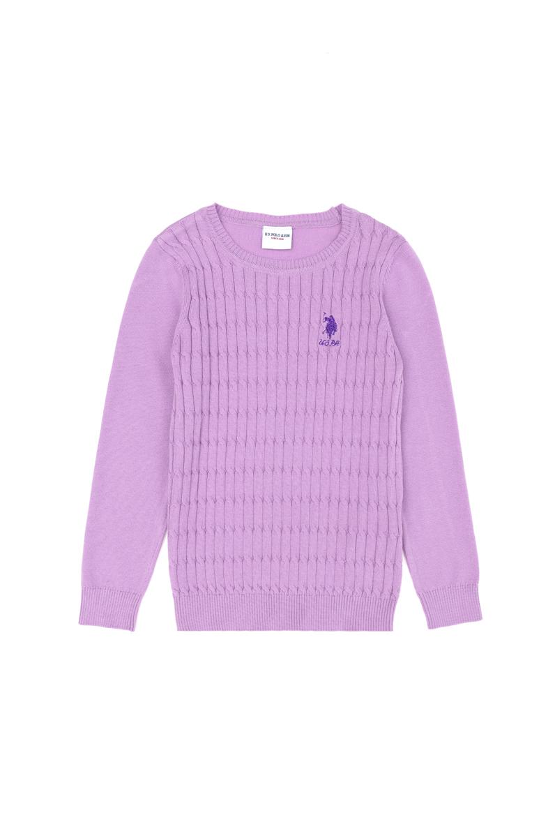 Kız Çocuk Lila Basic Kazak