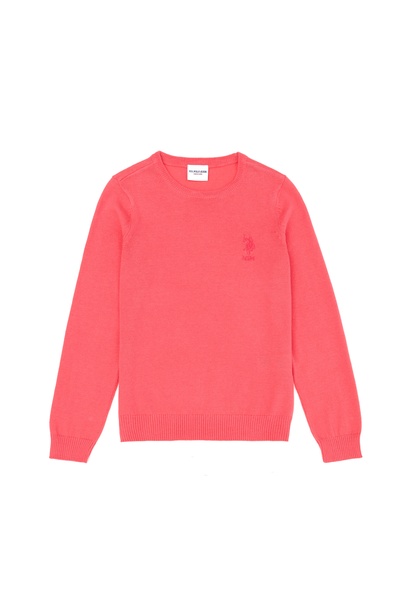 Kız Çocuk Pembe Basic Kazak