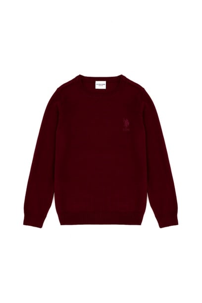Erkek Çocuk Bordo Basic Kazak
