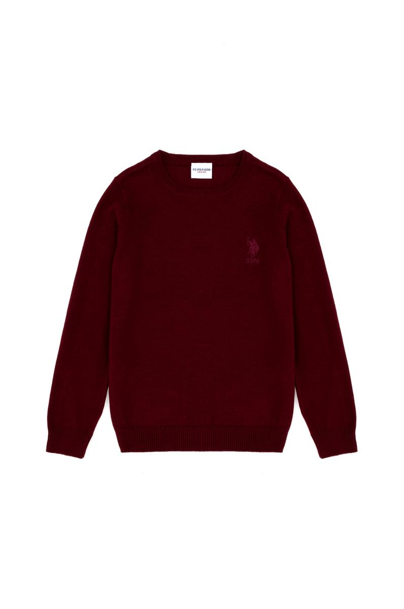 Erkek Çocuk Bordo Basic Kazak