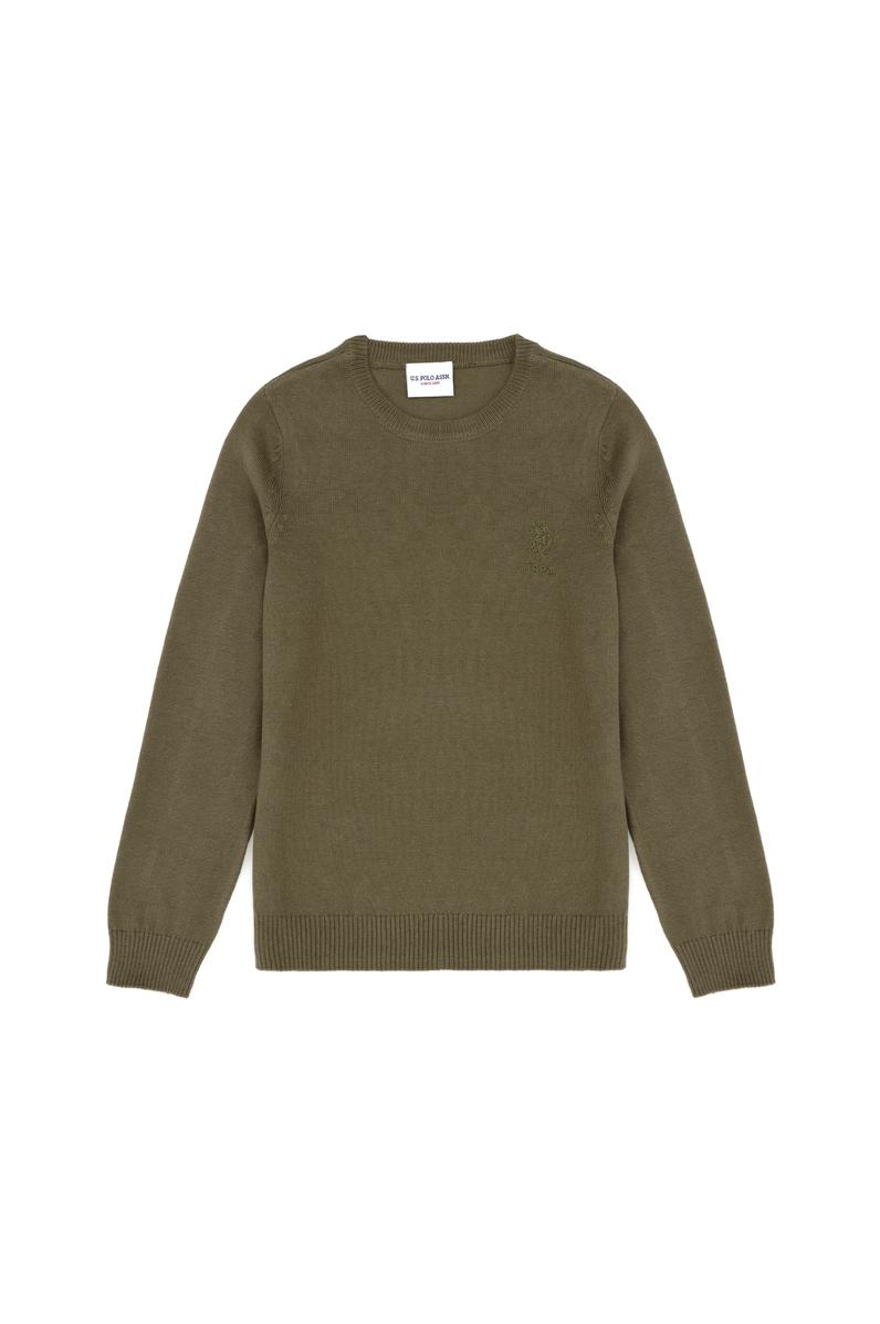 Erkek Çocuk Haki Basic Kazak