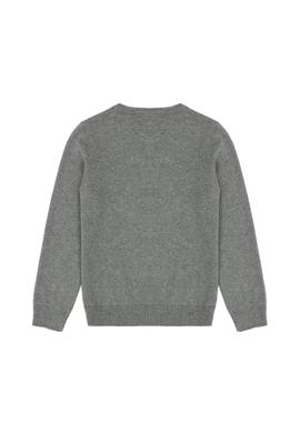 Erkek Çocuk Gri Melanj Basic Kazak - 50269409046