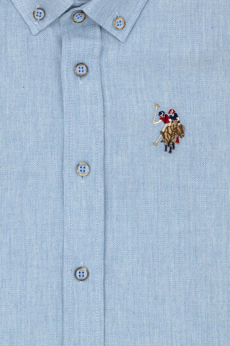 Erkek Çocuk Açık Mavi Uzun Kollu Gömlek - 50271301021