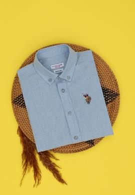 Erkek Çocuk Açık Mavi Uzun Kollu Gömlek - 50271301021