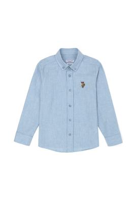 Erkek Çocuk Açık Mavi Uzun Kollu Gömlek - 50271301021
