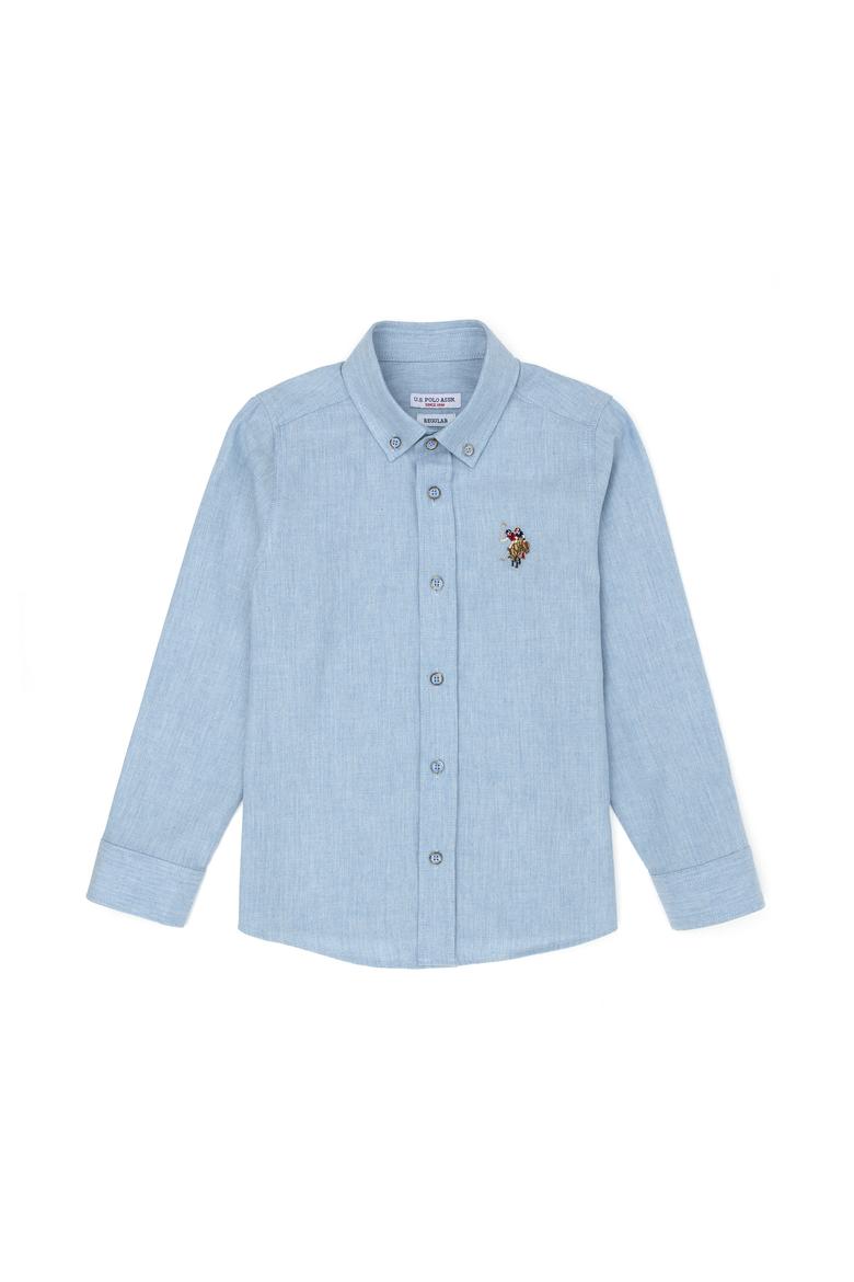 Erkek Çocuk Açık Mavi Uzun Kollu Gömlek - 50271301021
