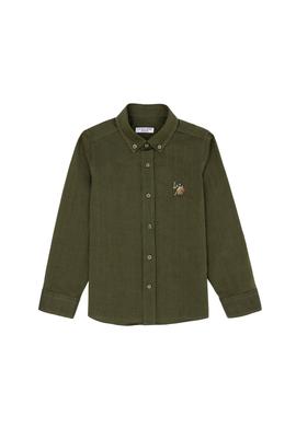 Erkek Çocuk Haki Uzun Kollu Basic Gömlek - 50271303237